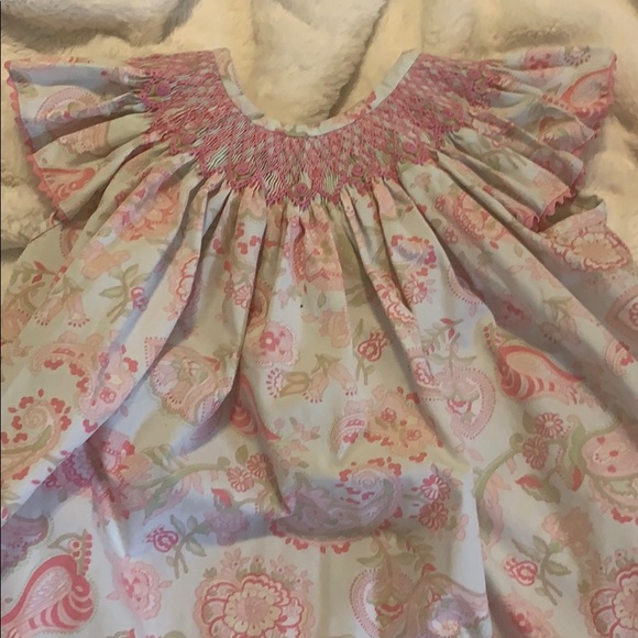 Shrimp and Grits Smocked Dress size 4 - Picture 2 of 6